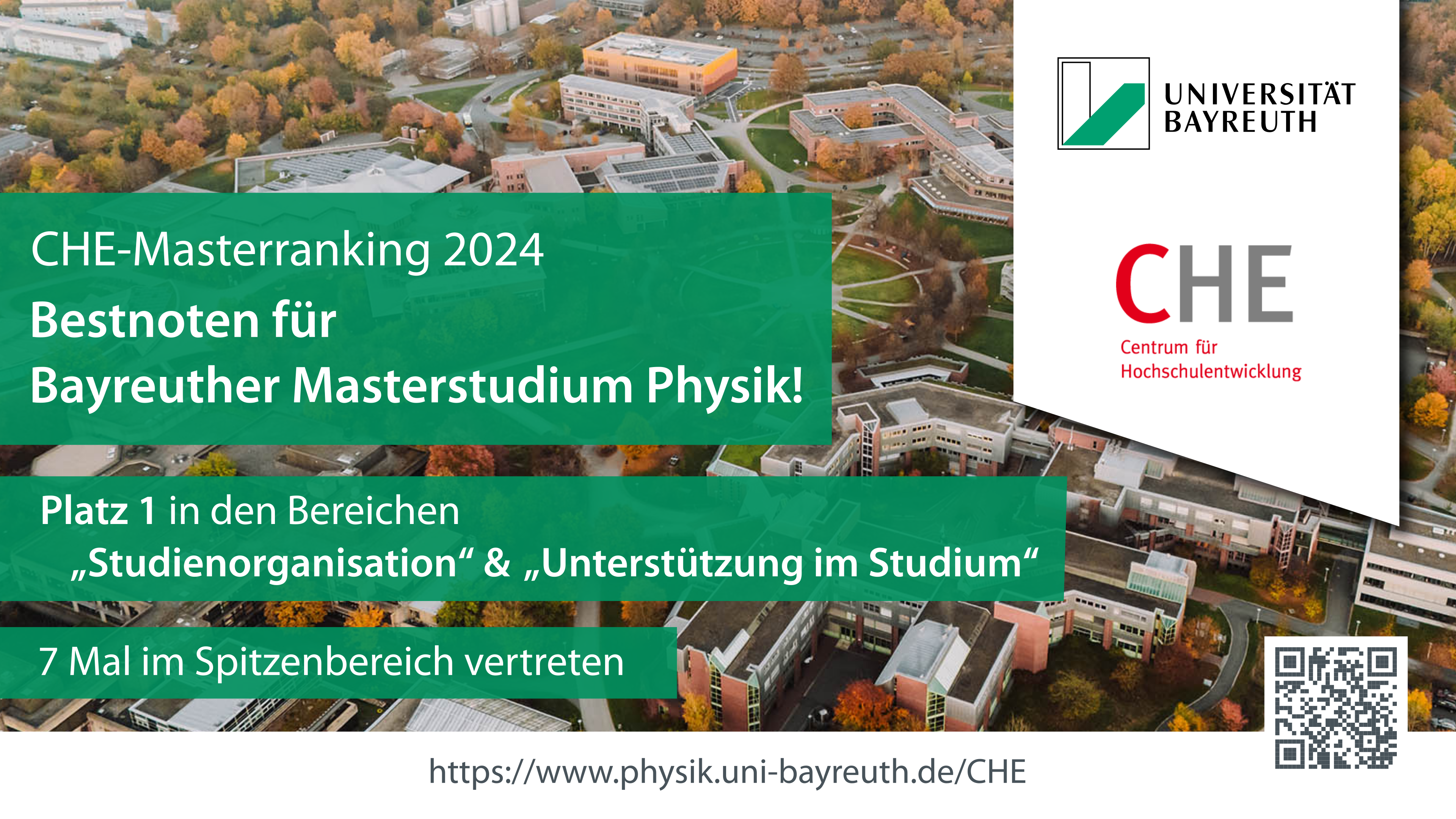 CHE-Ranking: Bestnoten für Bayreuther Physikstudiengänge