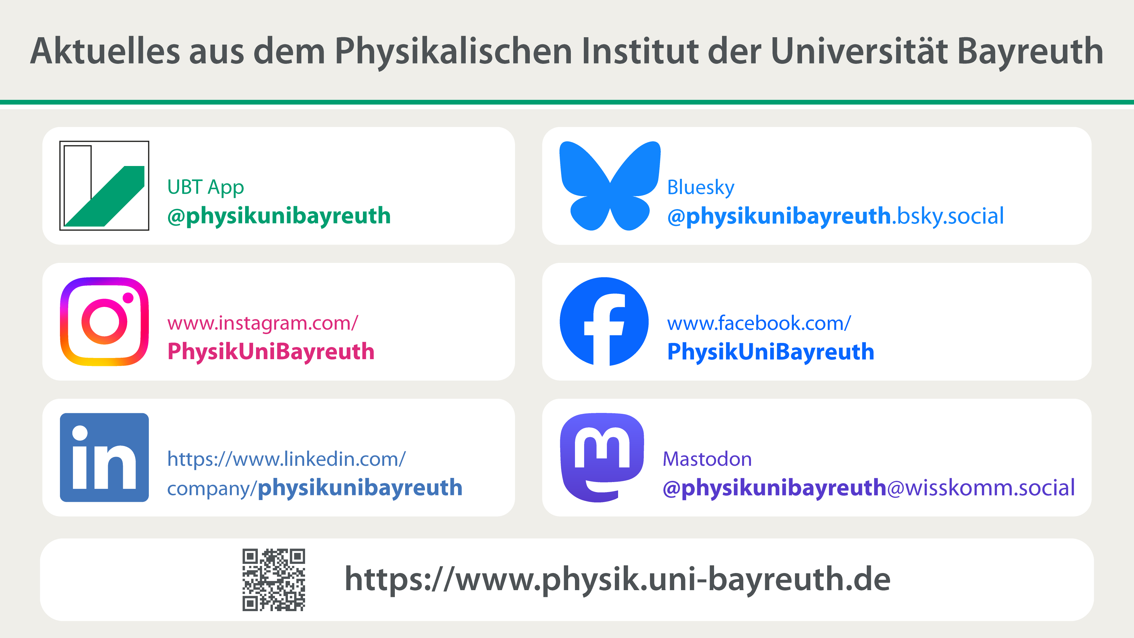 Aktuelles vom Physikalischen Institut der Uni Bayreuth