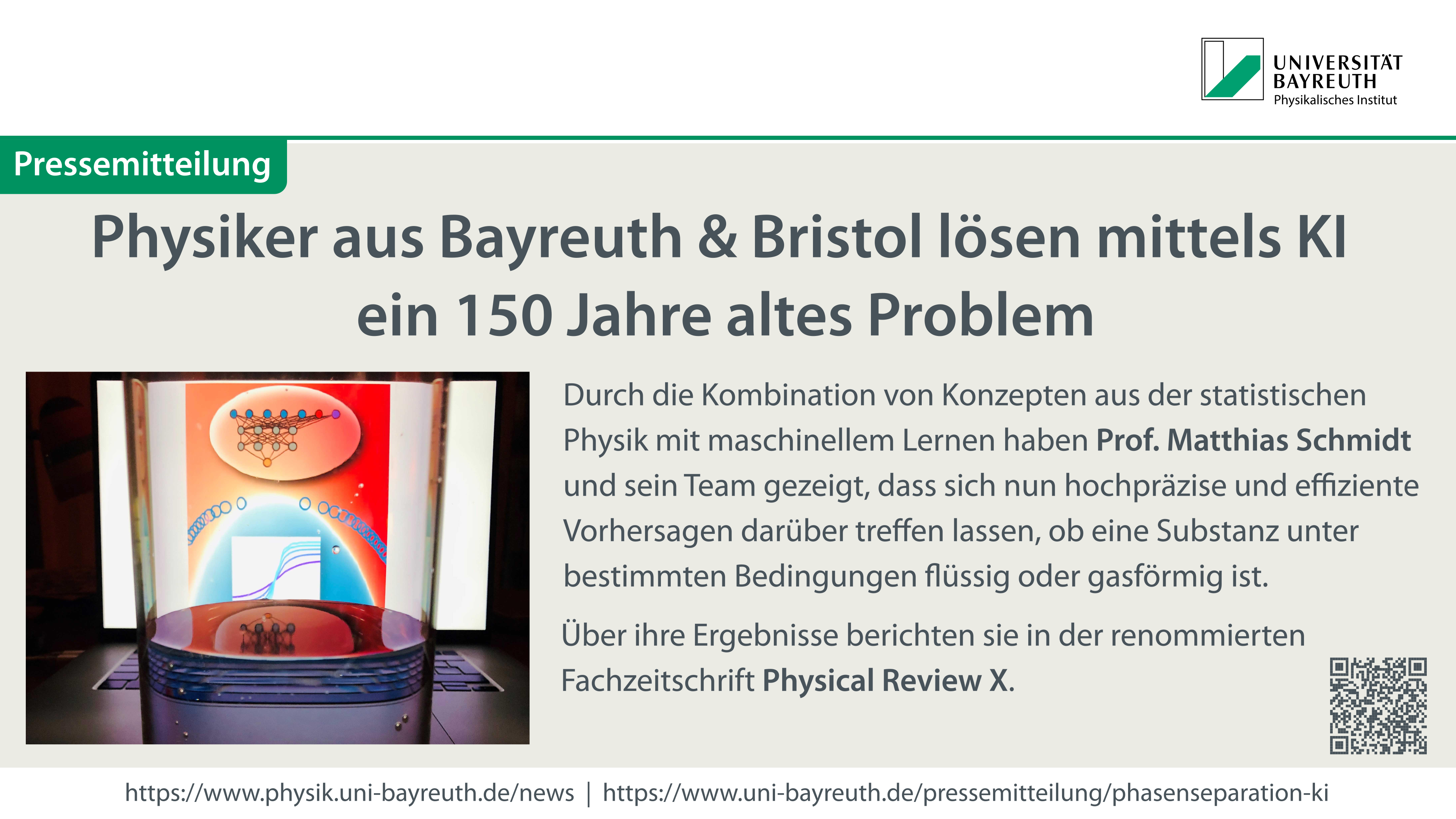 Physiker aus Bayreuth & Bristol lösen mittels KI  ein 150 Jahre altes Problem