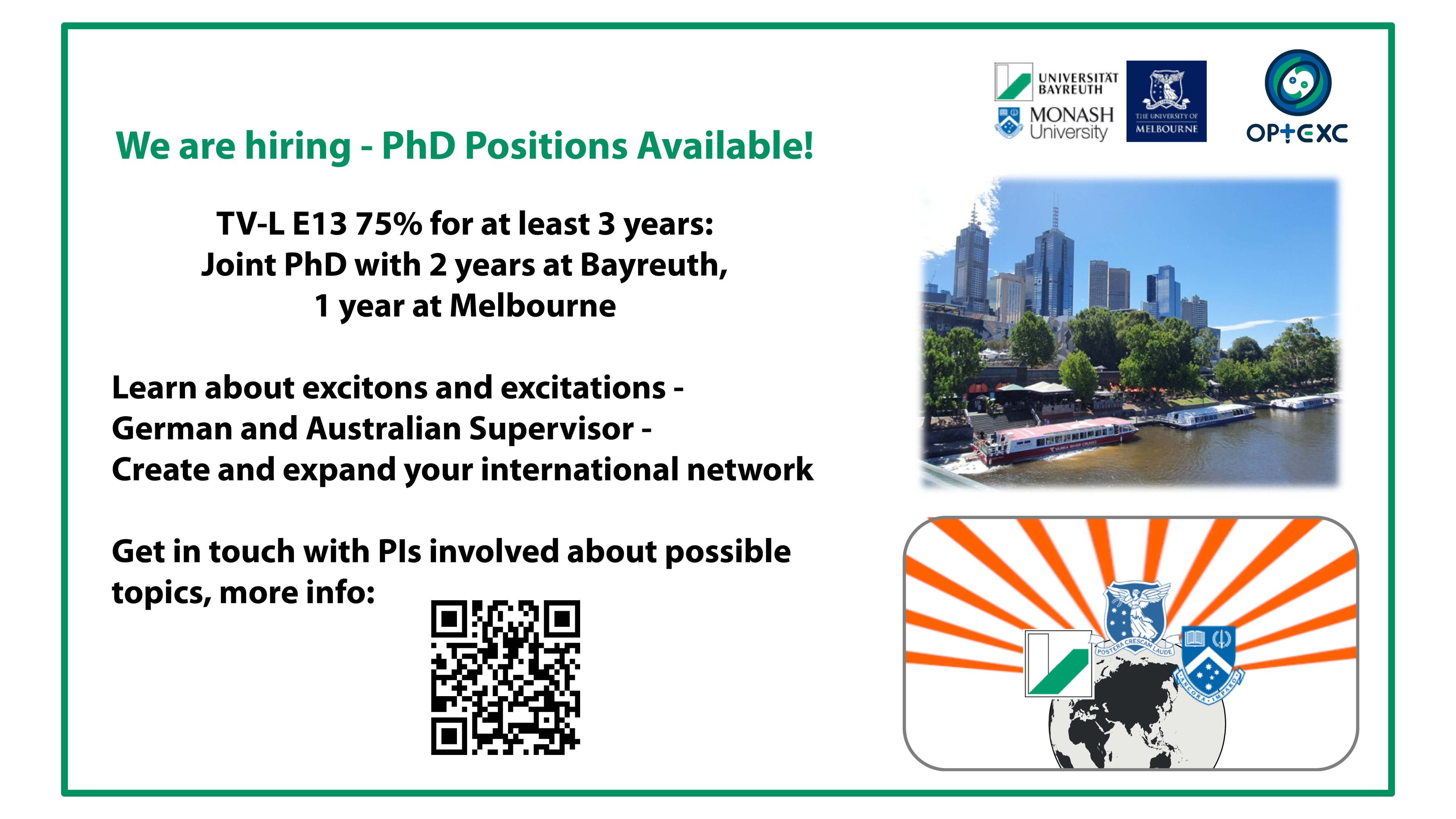 OPTEXC Open PhD Positions