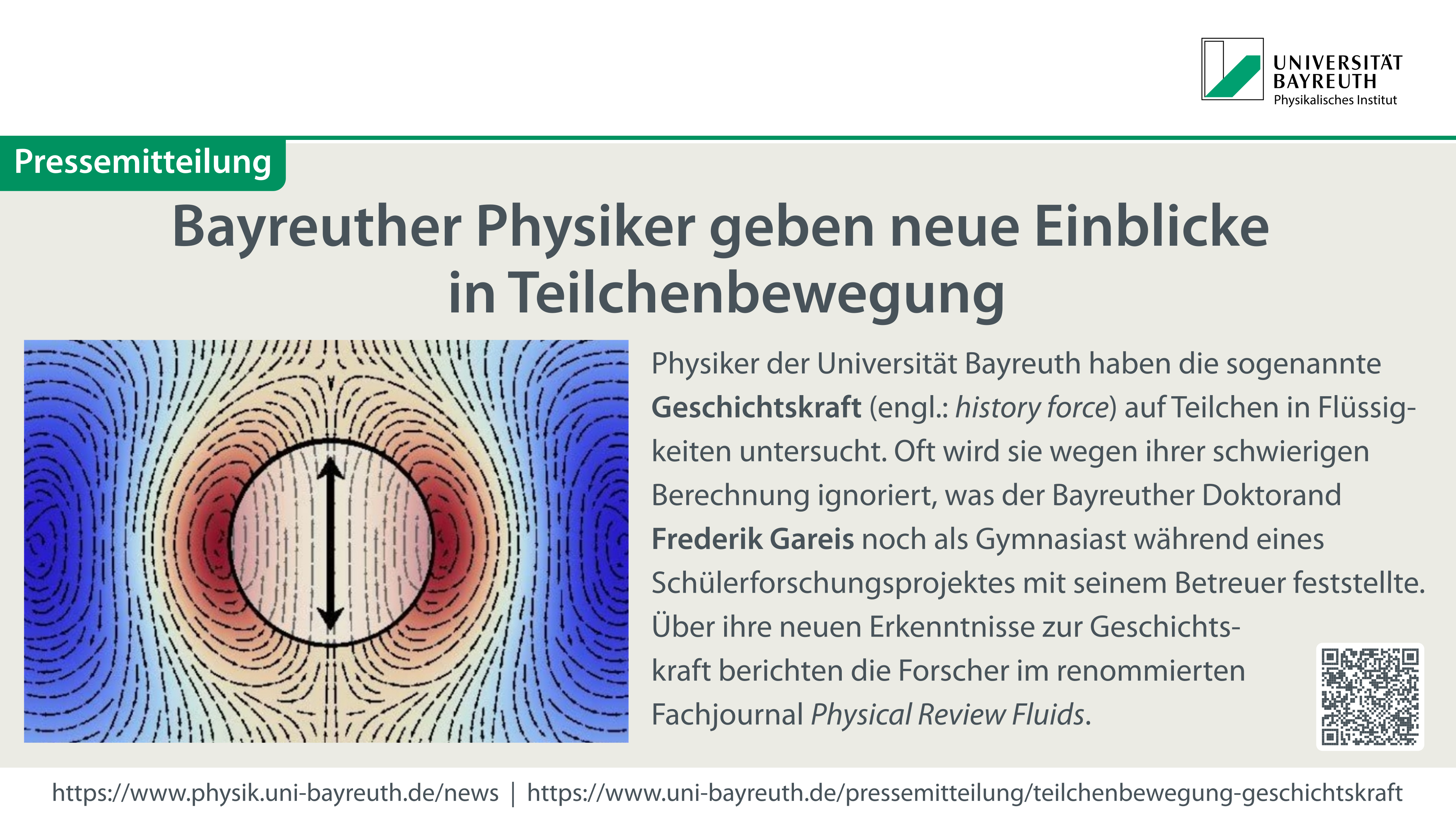 Bayreuther Physiker geben neue Einblicke in Teilchenbewegung