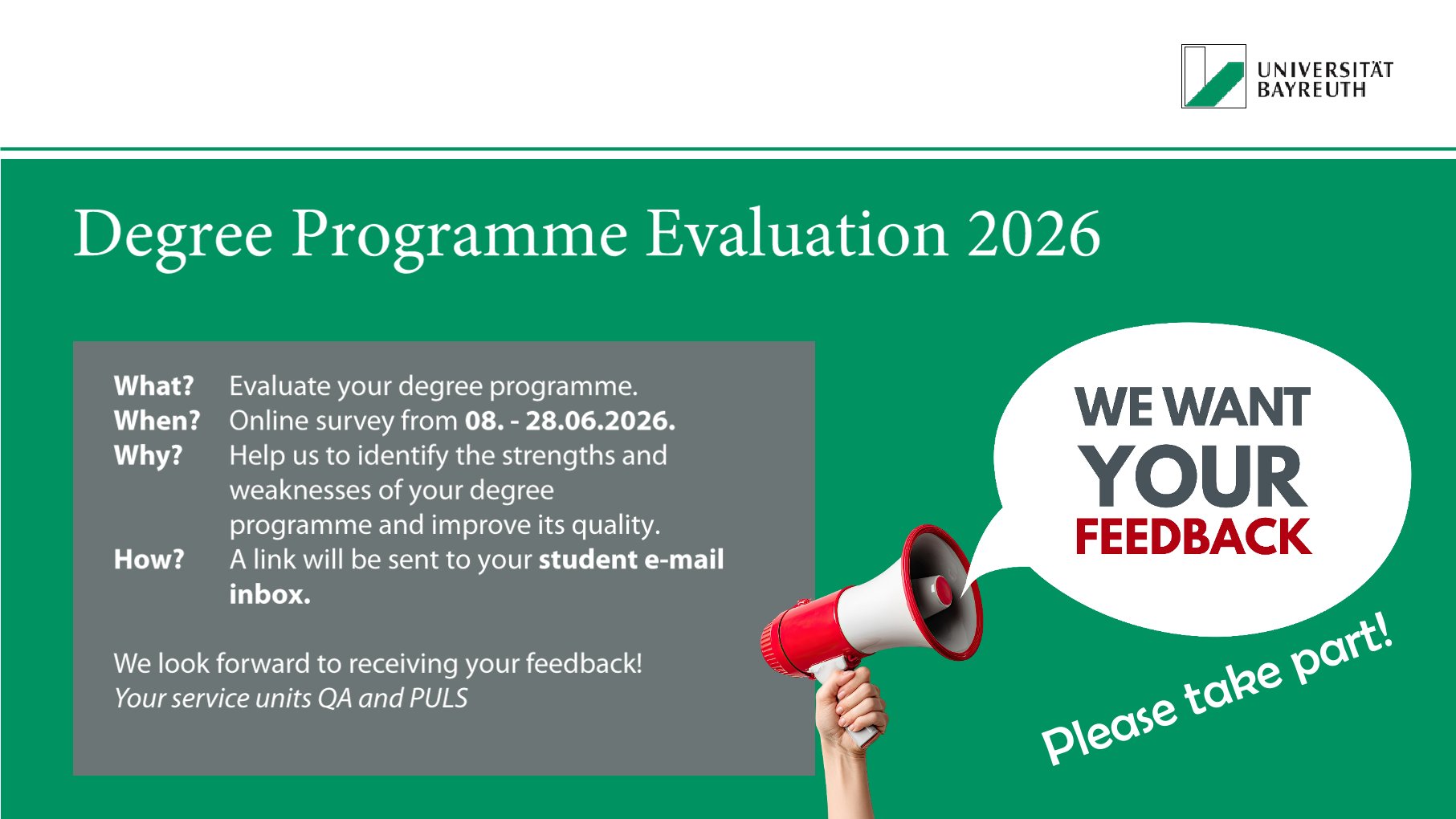 Studiengangsevaluation 2026 englisch