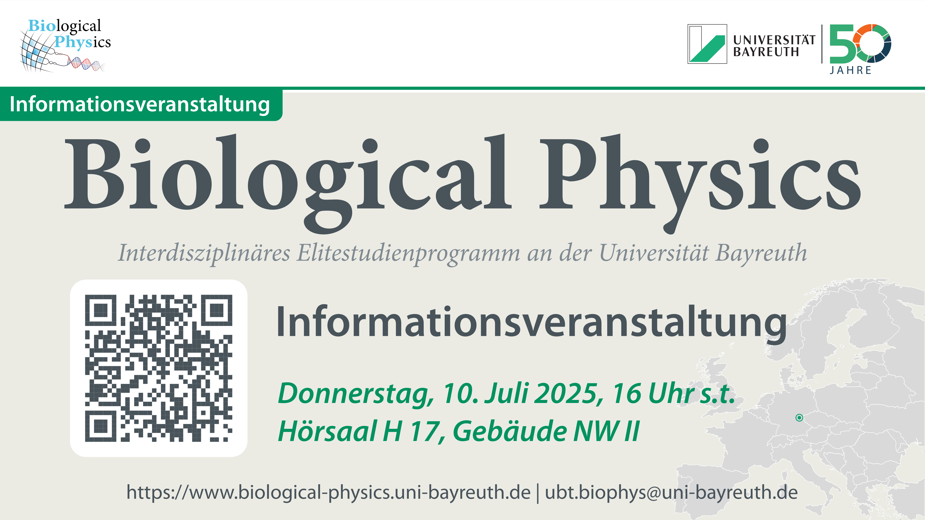 Informationsveranstaltung Biological Physics