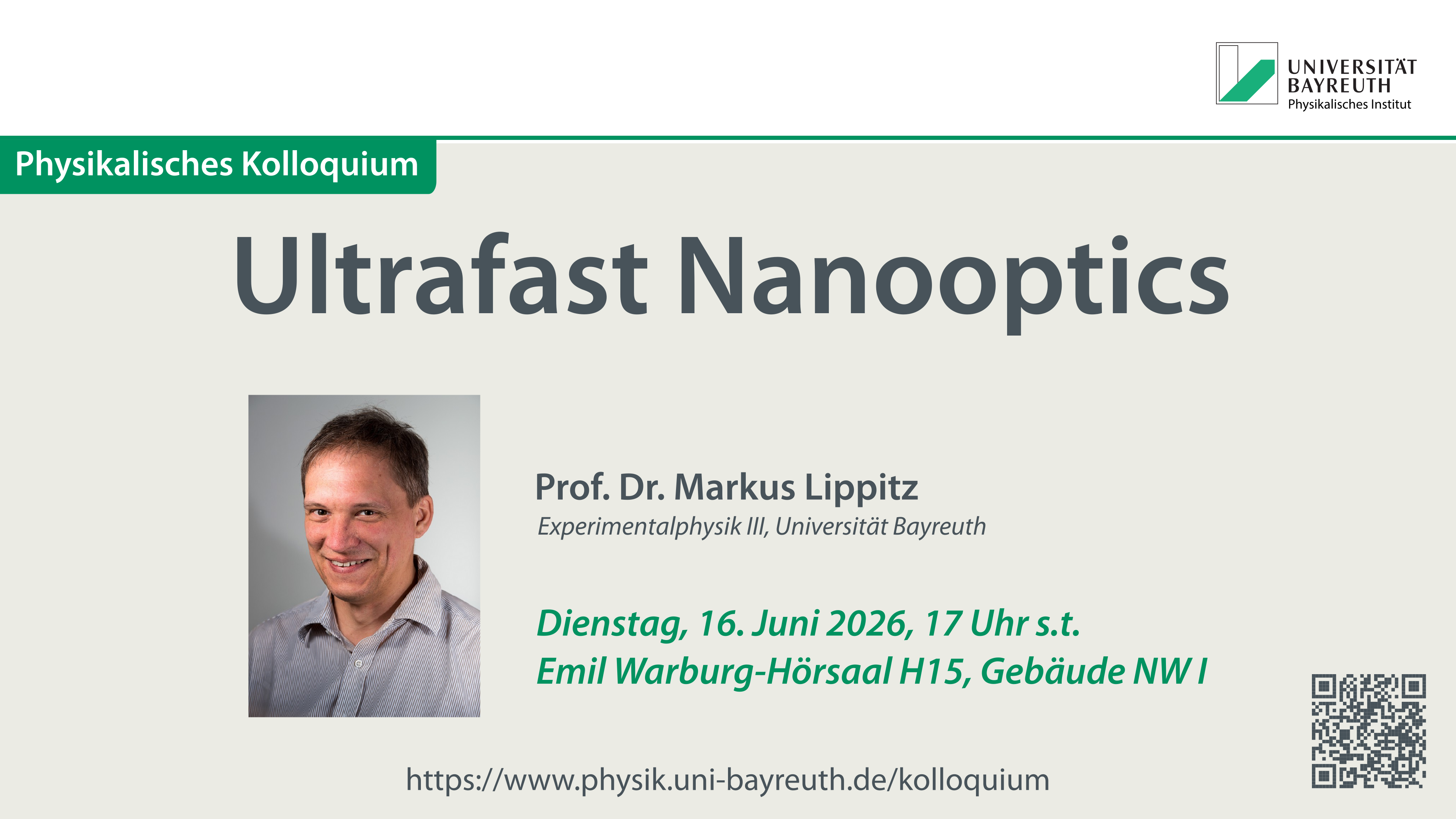 Physikalisches Kolloquium am 16. Juni 2026